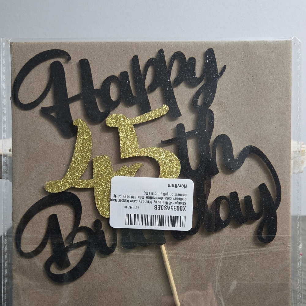 Gold and Black Happy 45th Birthday Kit